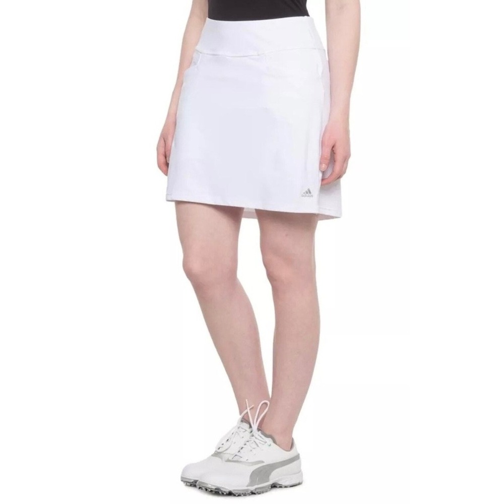 Adidas Golf Skort Women's Size Large White Athletic Sporty Pickleball Tennis